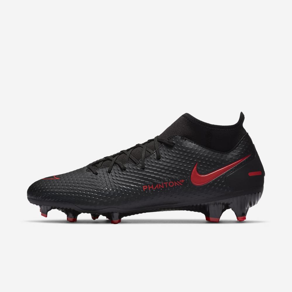 Crampon De Foot Nike Phantom GT Academy Dynamic Fit MG Noir 2576-380 Black/Dark Smoke Grey/Chile Red Femme | YAQ-55271639